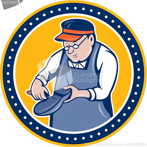 Image of Shoemaker Cobbler Circle Cartoon