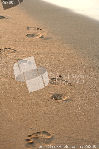 Image of footprints on the beach