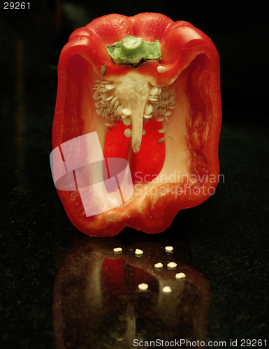 Image of Wet Capsicum Halved