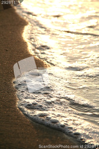 Image of sunrise sea waves