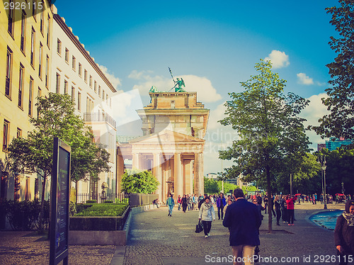 Image of Retro look Brandenburger Tor Berlin