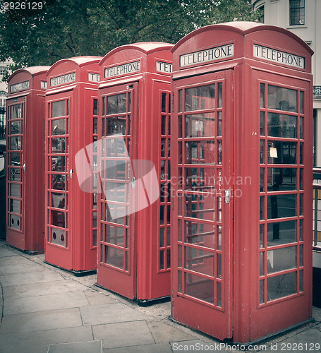 Image of Retro look London telephone box