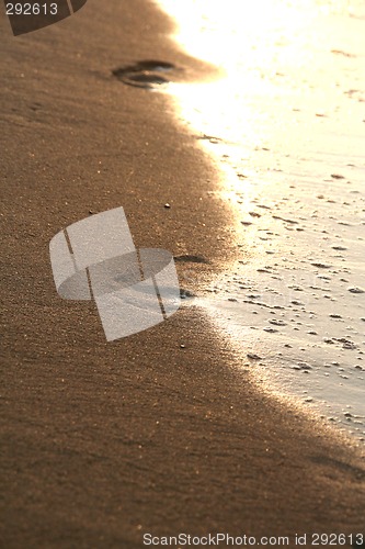 Image of footprints on the beach