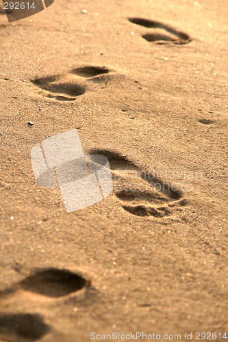 Image of footprints on the beach