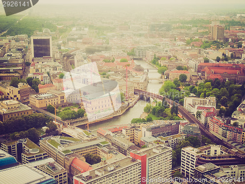 Image of Retro look Berlin aerial view