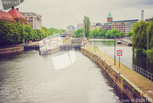 Image of Retro look River Spree Berlin