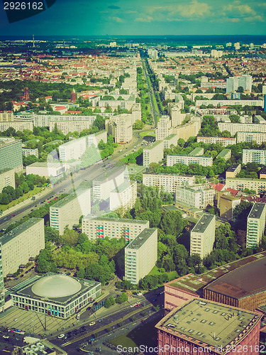 Image of Retro look Berlin aerial view