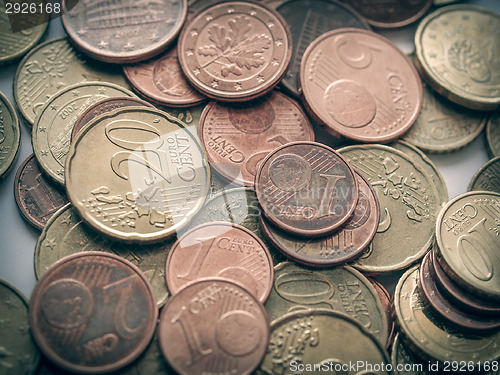 Image of Retro look Euro coins