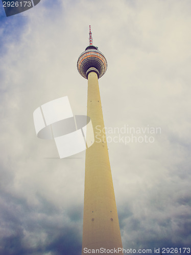 Image of Retro look TV Tower Berlin