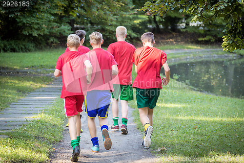 Image of Young male runners