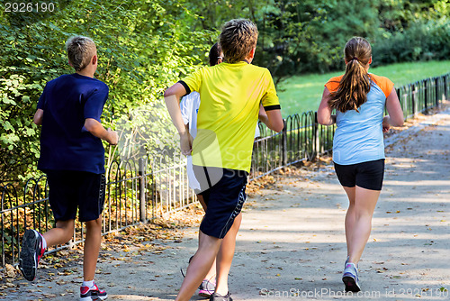 Image of Young school runners