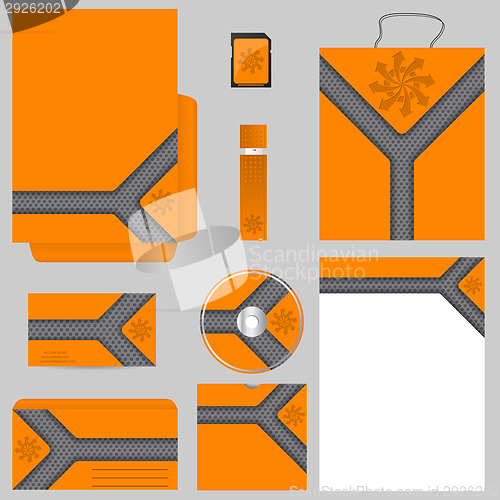 Image of Orange business vector set