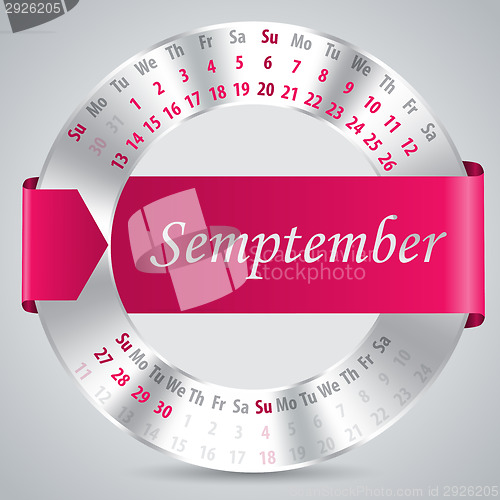 Image of 2015 september calendar design