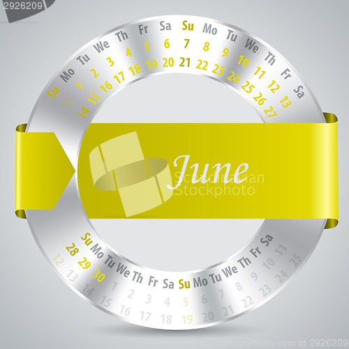 Image of 2015 june calendar design