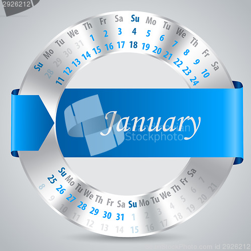 Image of 2015 january calendar design