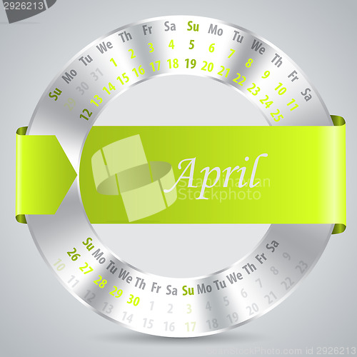 Image of 2015 april calendar design