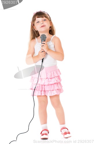 Image of Girl with microphone