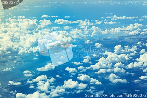 Image of blue sky with white clouds