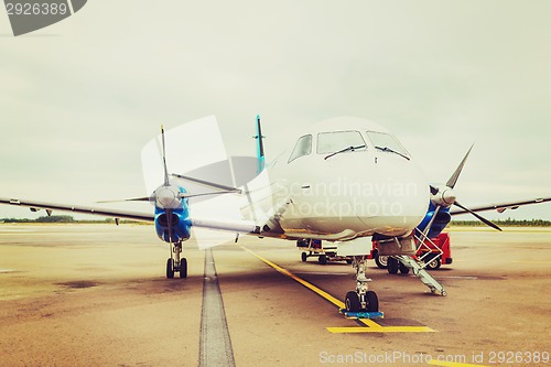 Image of private plane at airport