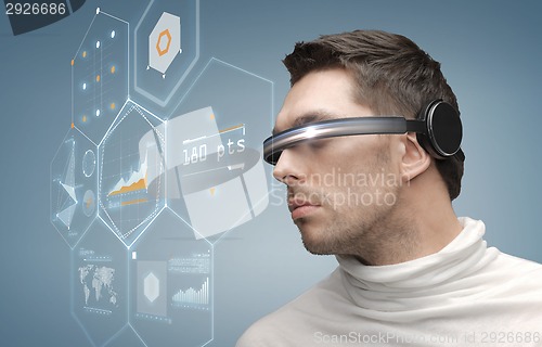 Image of man in futuristic glasses