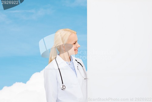 Image of smiling female doctor with stethoscope