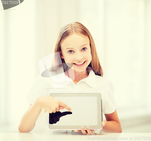 Image of girl with tablet pc at school