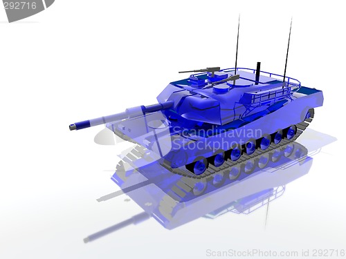 Image of blue glass tank