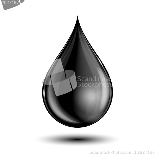 Image of Vector illustration of black drop