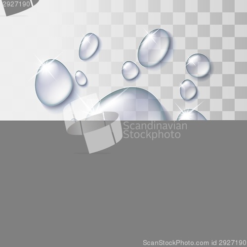 Image of Transparent water drop