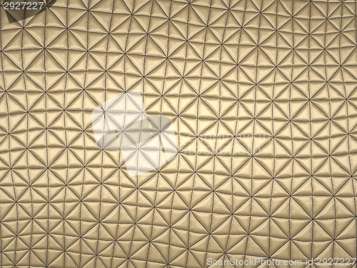 Image of Beige fabric with triangle stitched pattern