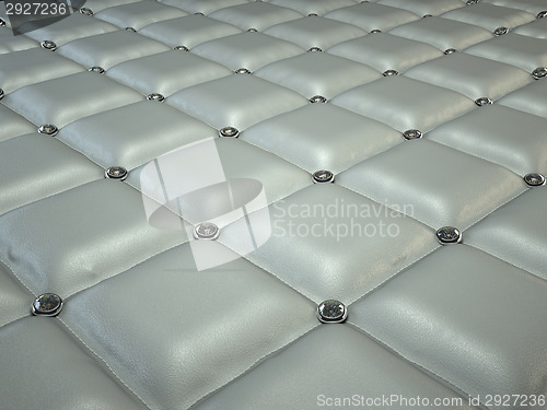 Image of Buttoned leather pattern with diamonds and gemstones