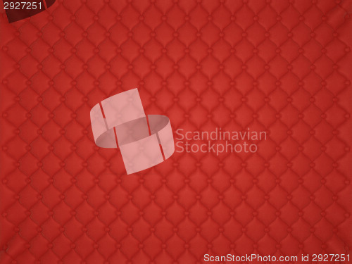 Image of Red leather pattern with buttons and bumps