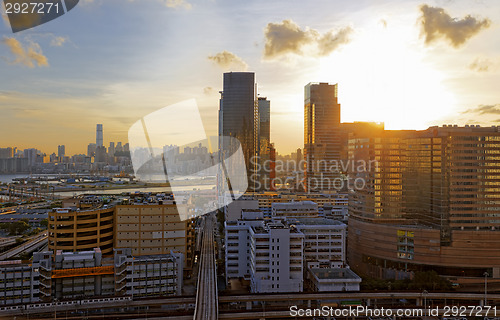 Image of Sunset in downtown