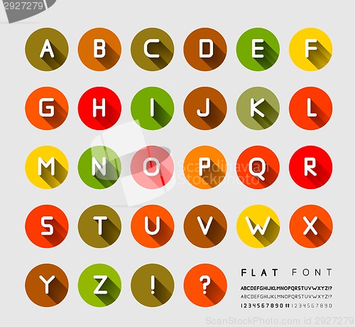 Image of Flat font