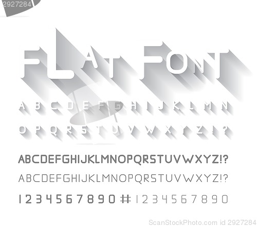 Image of Flat font