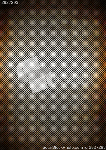 Image of Silver rusty metal grid background texture