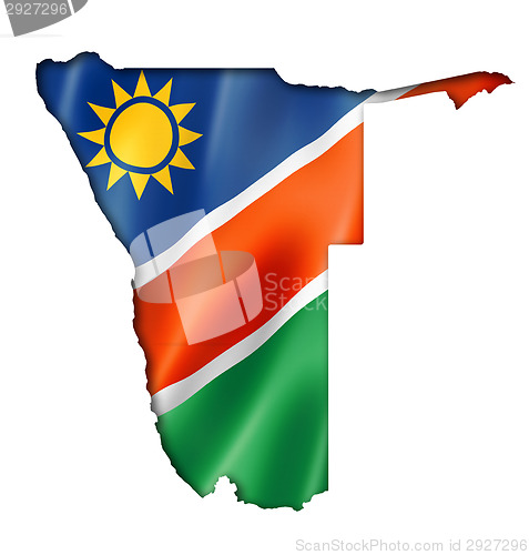 Image of Namibian flag map