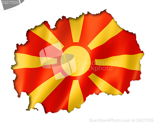 Image of Macedonian flag map