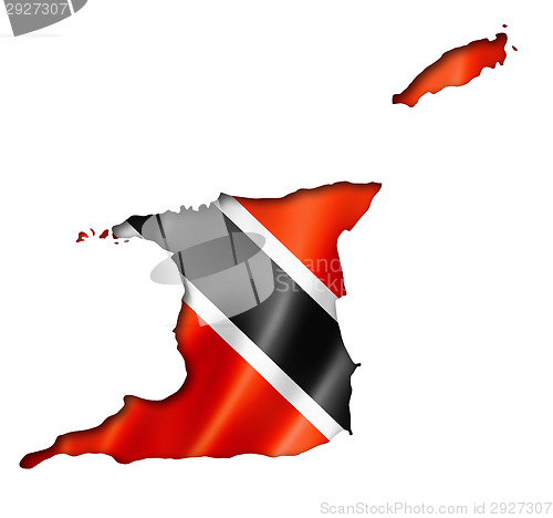 Image of Trinidad And Tobago flag map