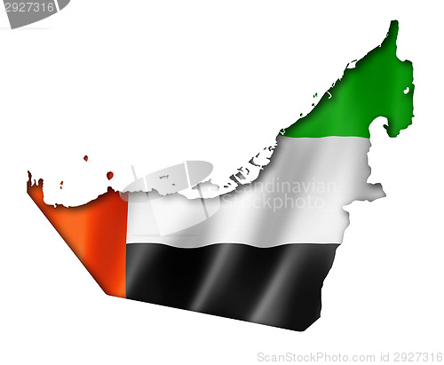Image of United Arab Emirates flag map