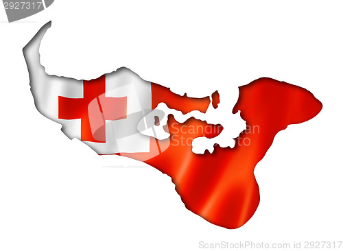 Image of Tonga flag map