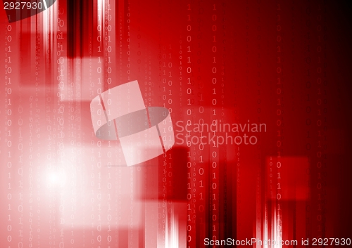 Image of Bright red technology design