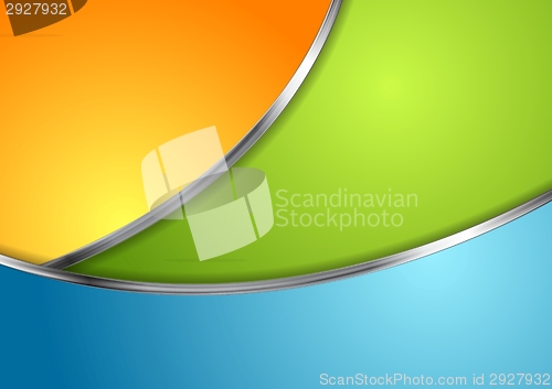 Image of Corporate design with metallic waves
