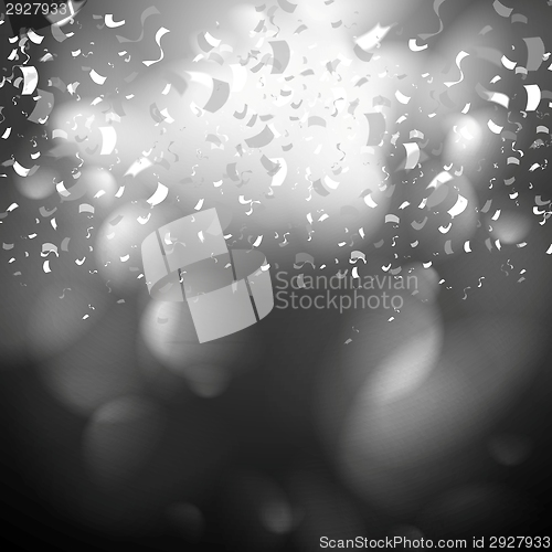 Image of Black and white confetti background