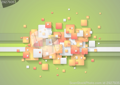 Image of Abstract colorful squares vector background
