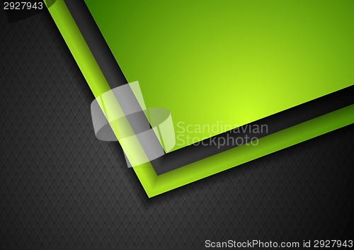 Image of Abstract green and black tech corporate design