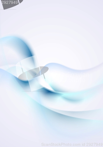Image of Elegant blue waves background