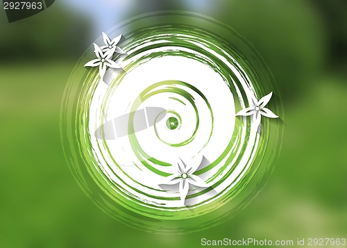Image of Green summer floral background