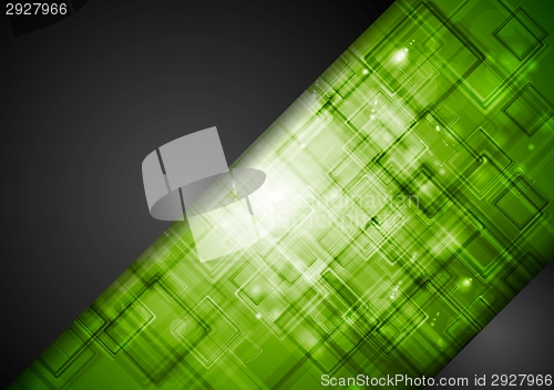 Image of Abstract dark green tech background