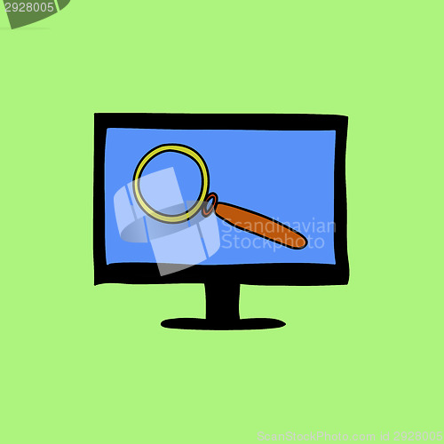 Image of Doodle style search sign